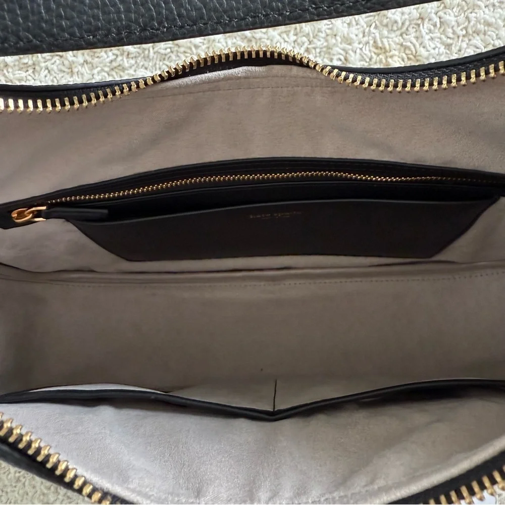 Kate Spade Gramercy Medium Black Leather Hobo Bag